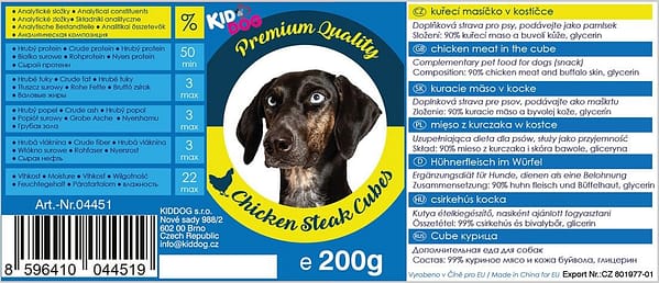 KIDDOG kuřecí masíčko v kostičce - PREMIUM QUALITY 200 g dóza - Image 3